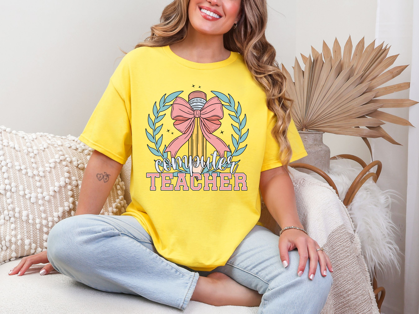 Coquette School Pencil Computer Teacher DTF TRANSFER