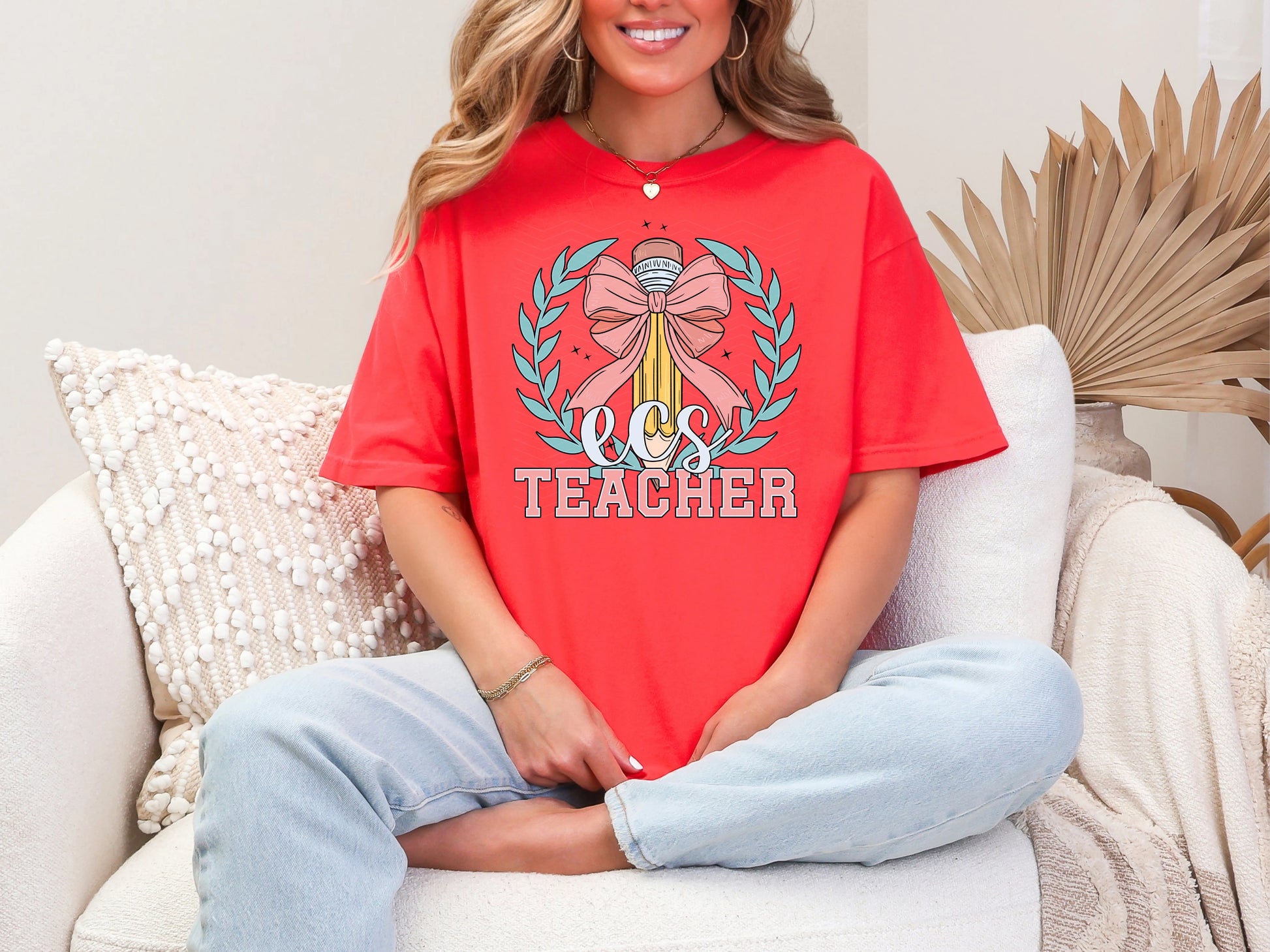 Coquette School Pencil ECS Teacher DTF TRANSFER