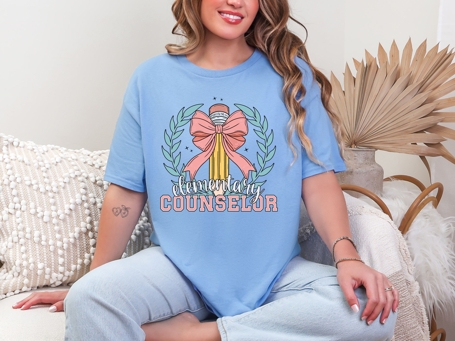 Coquette School Pencil Elementary Counselor DTF TRANSFER