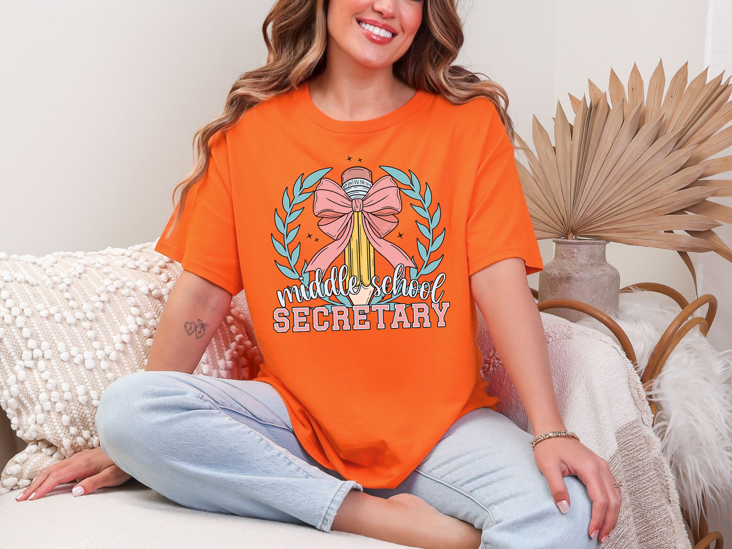 Coquette School Pencil Middle School Secretary DTF TRANSFER