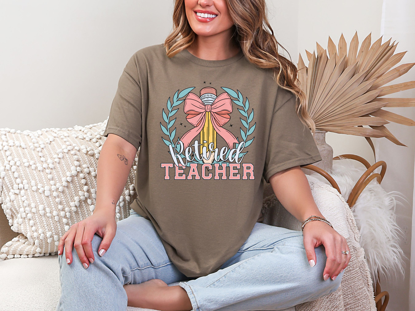 Coquette School Pencil Retired Teacher DTF TRANSFER