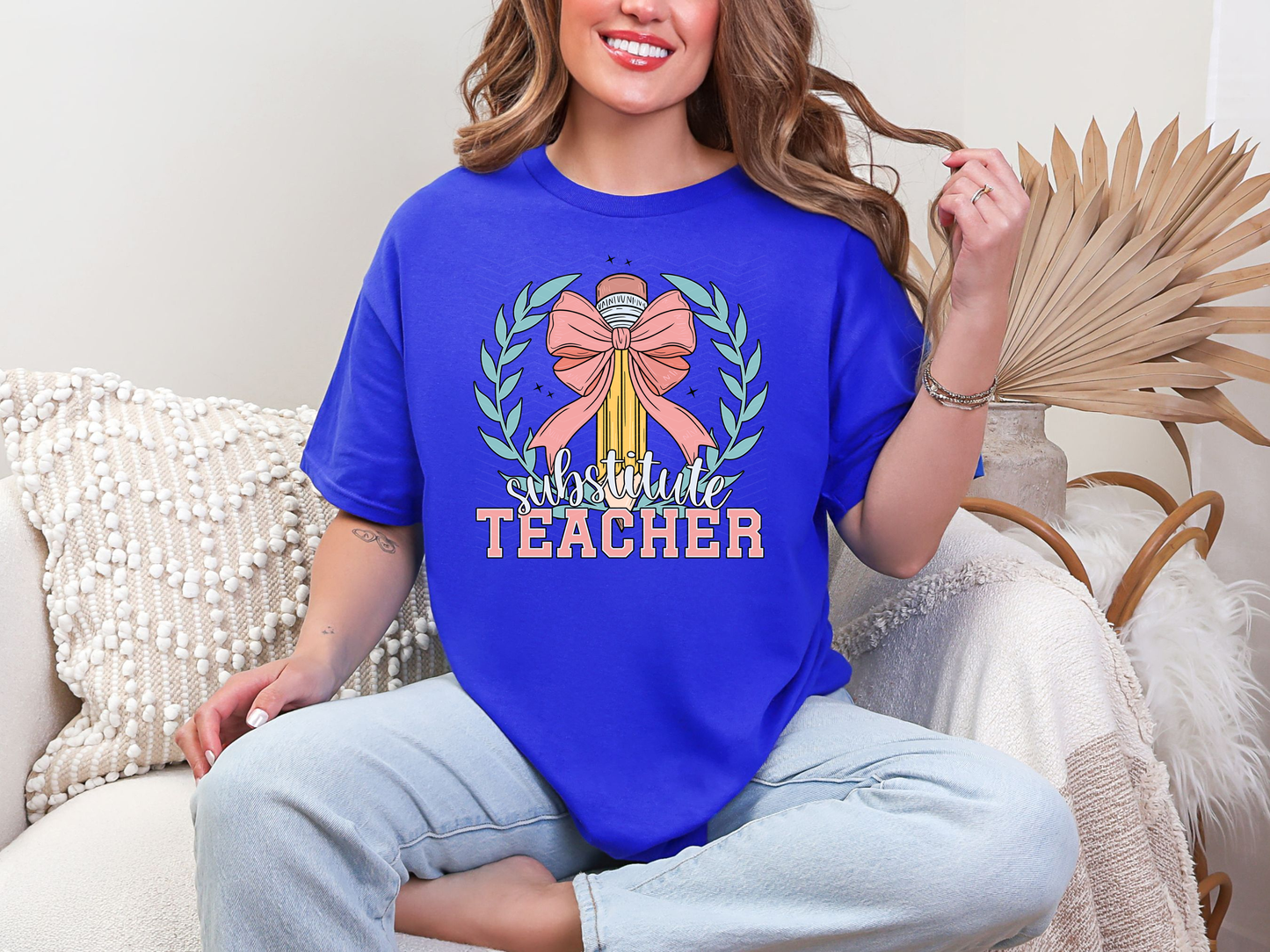 Coquette School Pencil Substitute Teacher DTF TRANSFER