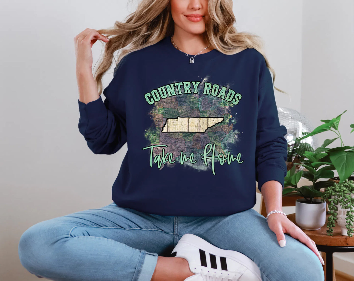 Country Roads Take Me Home Map Tennessee DTF TRANSFER