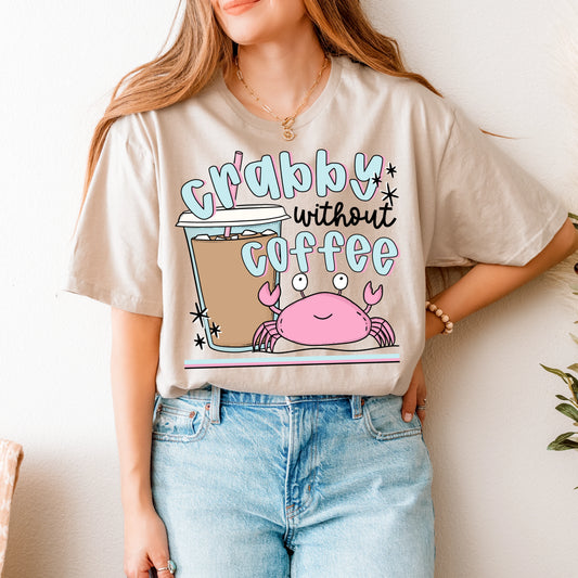Crabby Without Coffee DTF TRANSFER