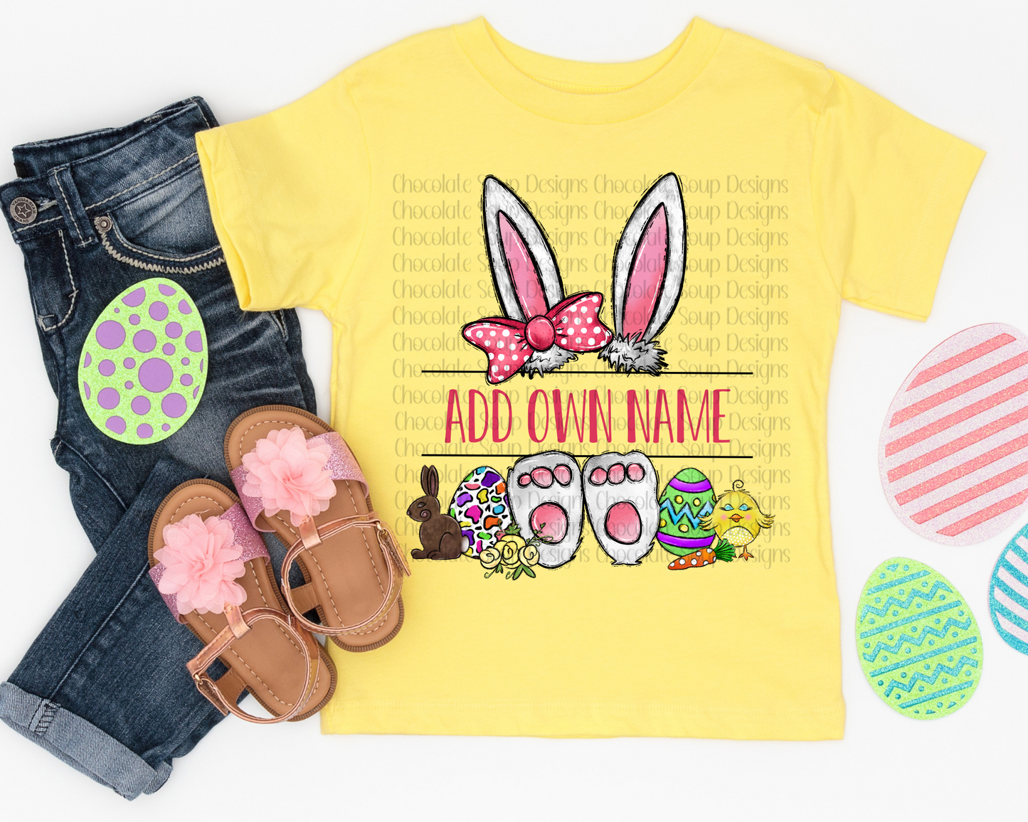 Custom Easter Name Pink