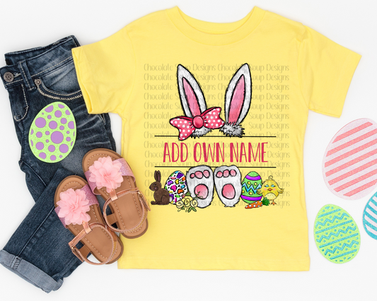 Custom Easter Name Pink