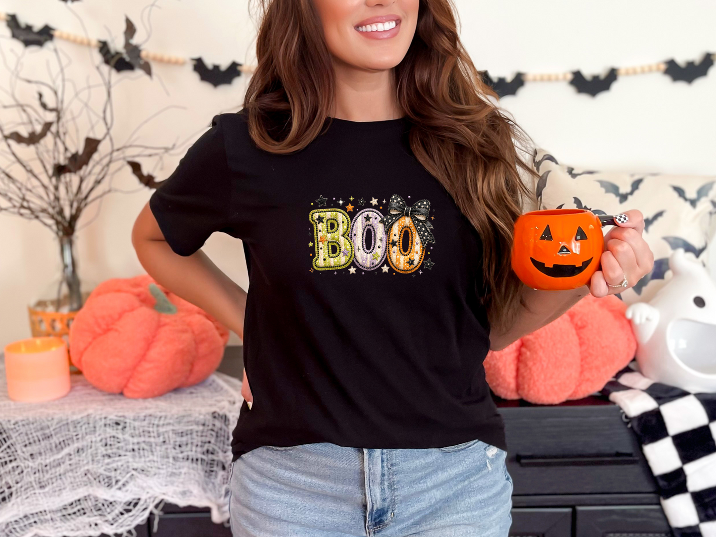 Cute Boo Bow DTF TRANSFER