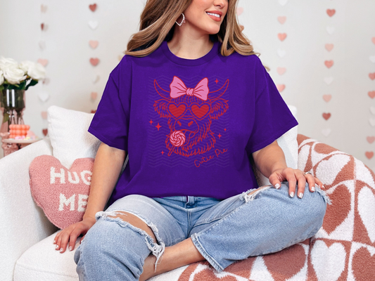 Cutie Pie Highland Cow DTF TRANSFER