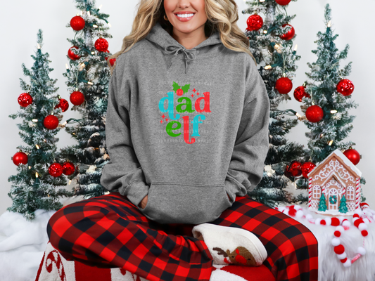 Dad Elf Retro Sparkle DTF TRANSFER