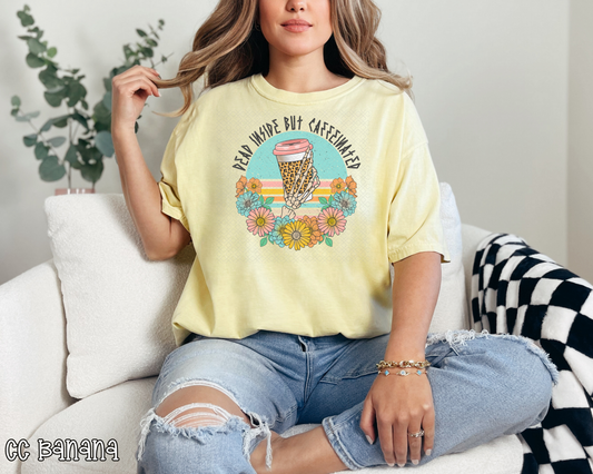Dead Inside But Caffeinated Vintage DTF TRANSFER