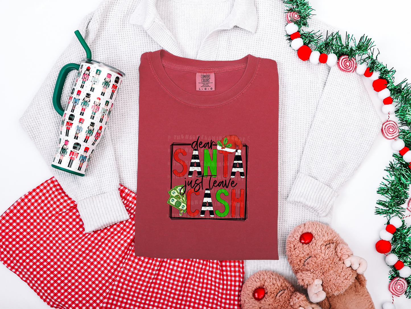 Dear Santa Just Leave Cash DTF TRANSFER