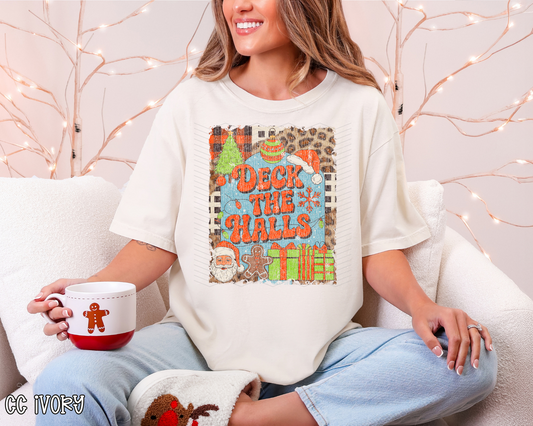 Deck The Halls Collage DTF TRANSFER