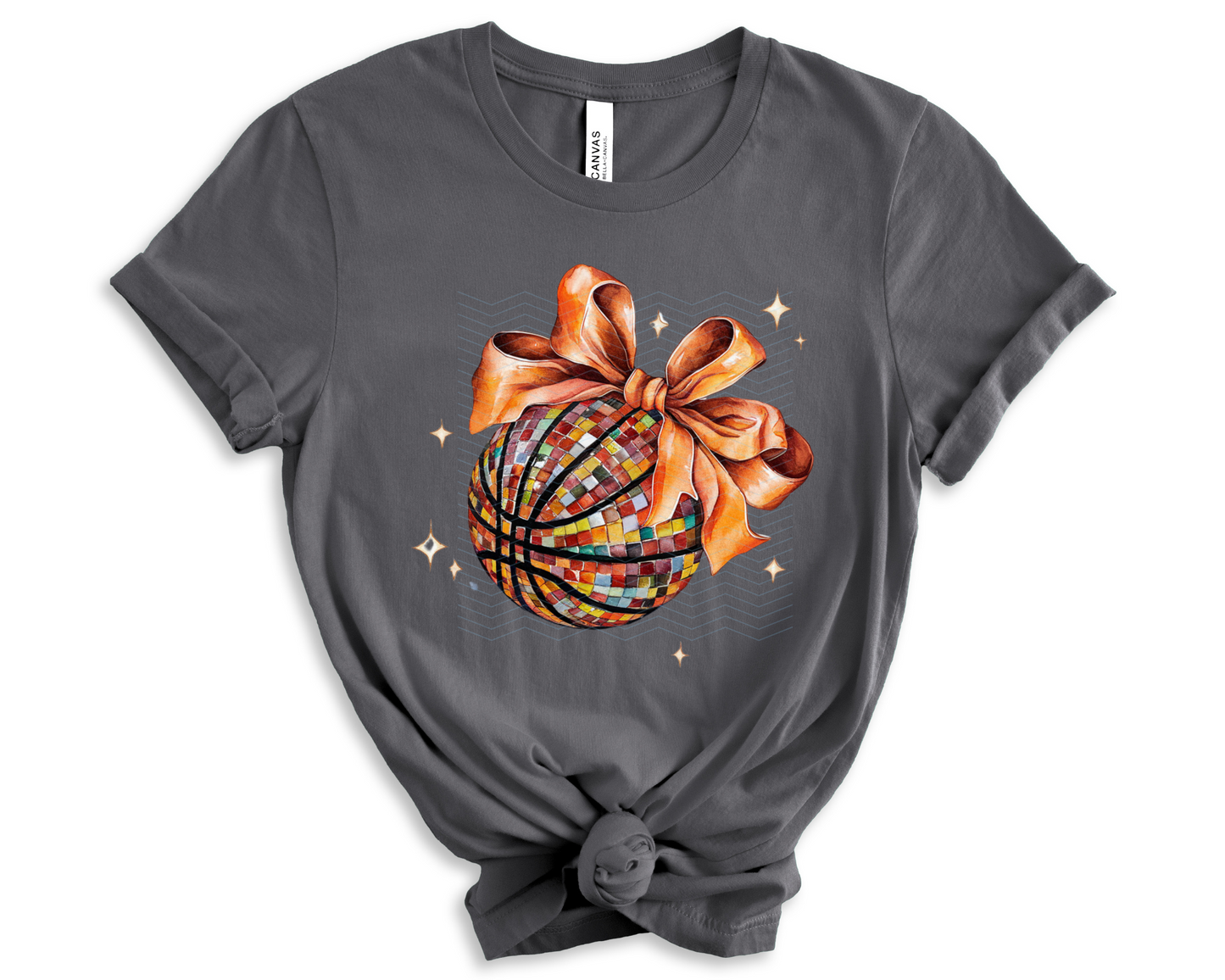 Disco Basketball Orange Bow
