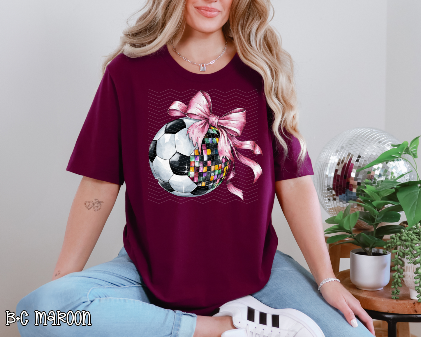 Disco Soccer Ball DTF TRANSFER