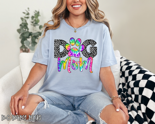 Dog Mom Tie-Dye DTF TRANSFER