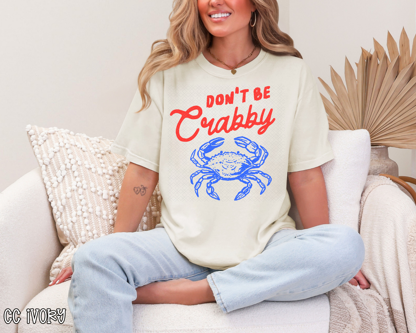 Don't Be Crabby Hand Drawn Collection DTF TRANSFER