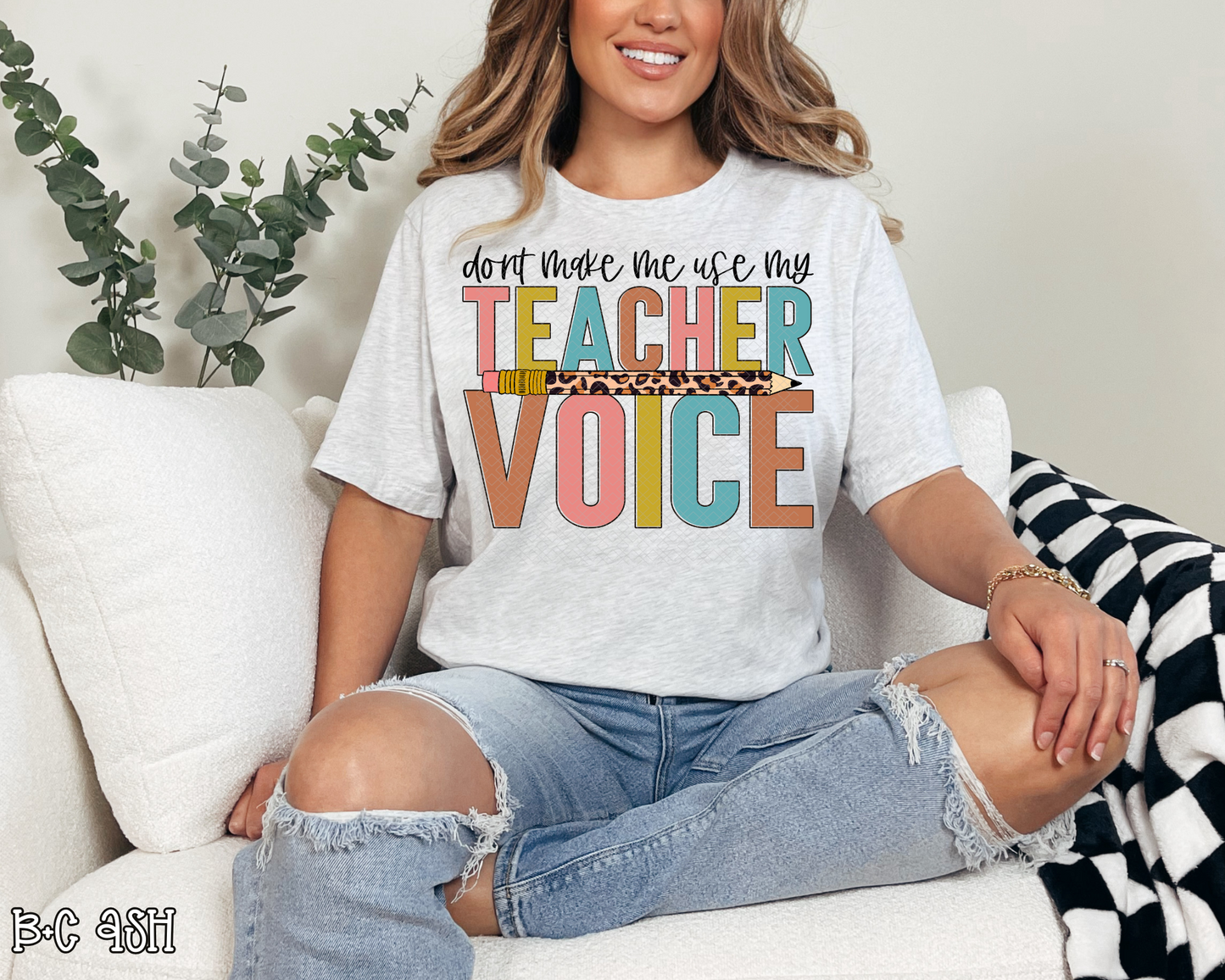 Don't Make Me Use My Teacher Voice Pastel Leopard DTF TRANSFER