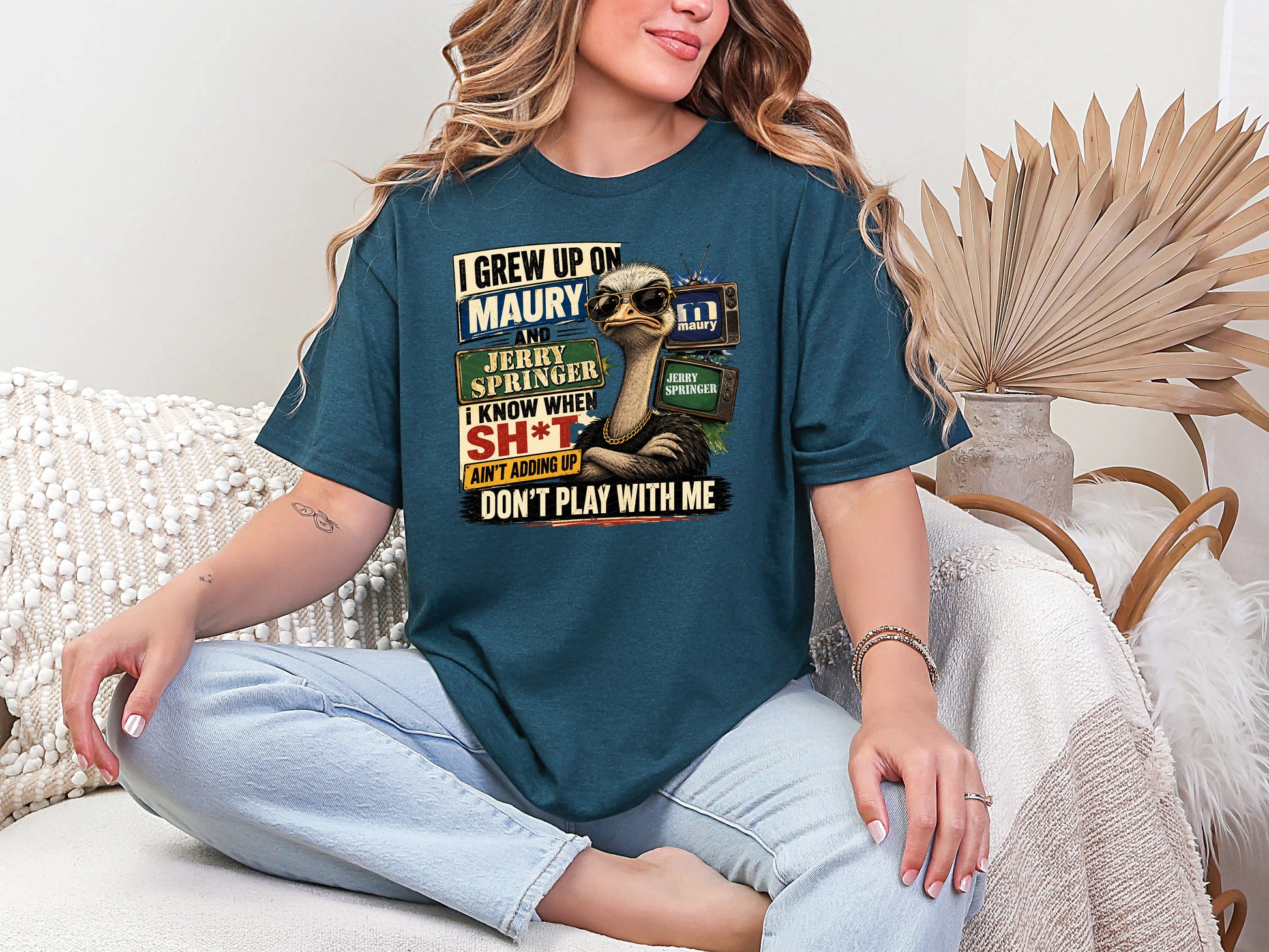 Don't Play with Me Funny Ostrich DTF TRANSFER