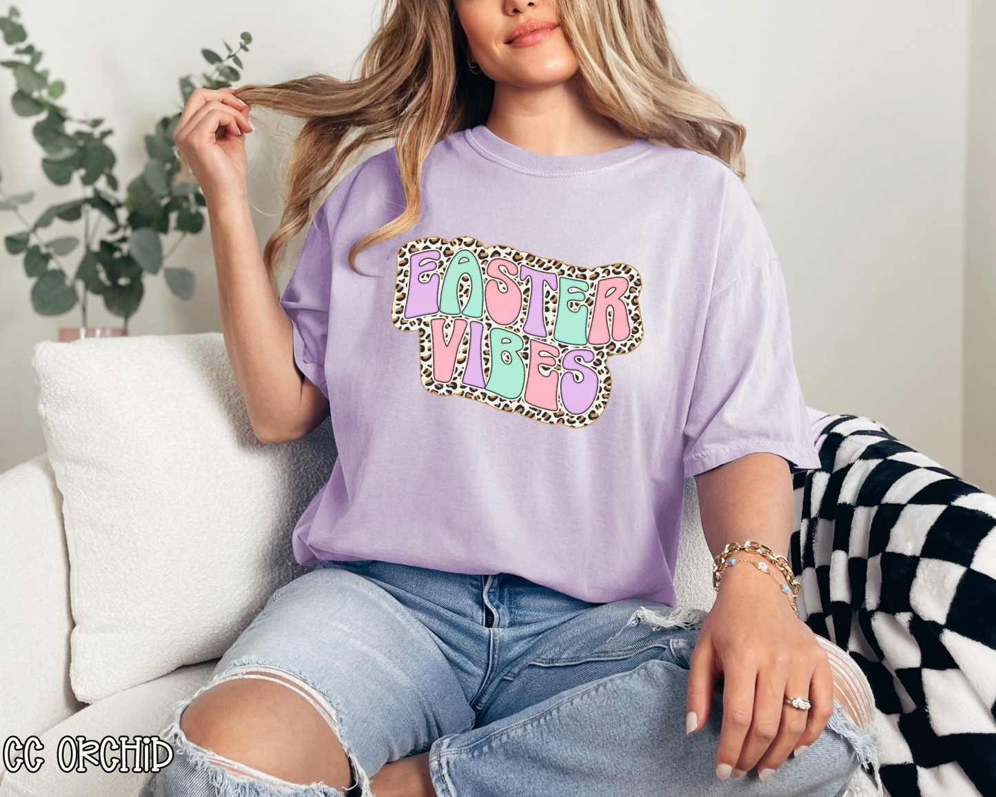 Easter Vibes Retro Leopard Pastel