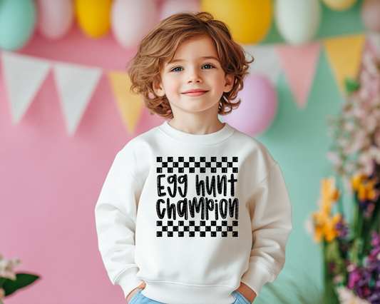 Egg Hunt Champion Checkered DTF TRANSFER