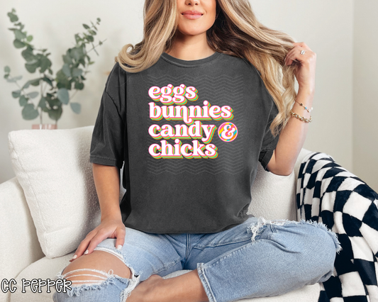 Eggs Bunnies Candy & Chicks Neon