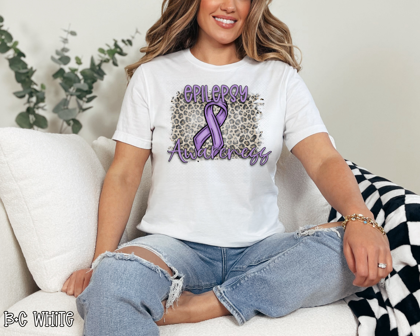 Epilepsy Awareness Leopard DTF TRANSFER