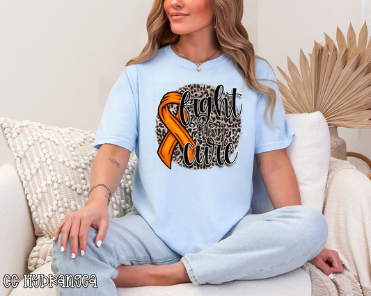 FIght For A Cure Leopard Orange Ribbon