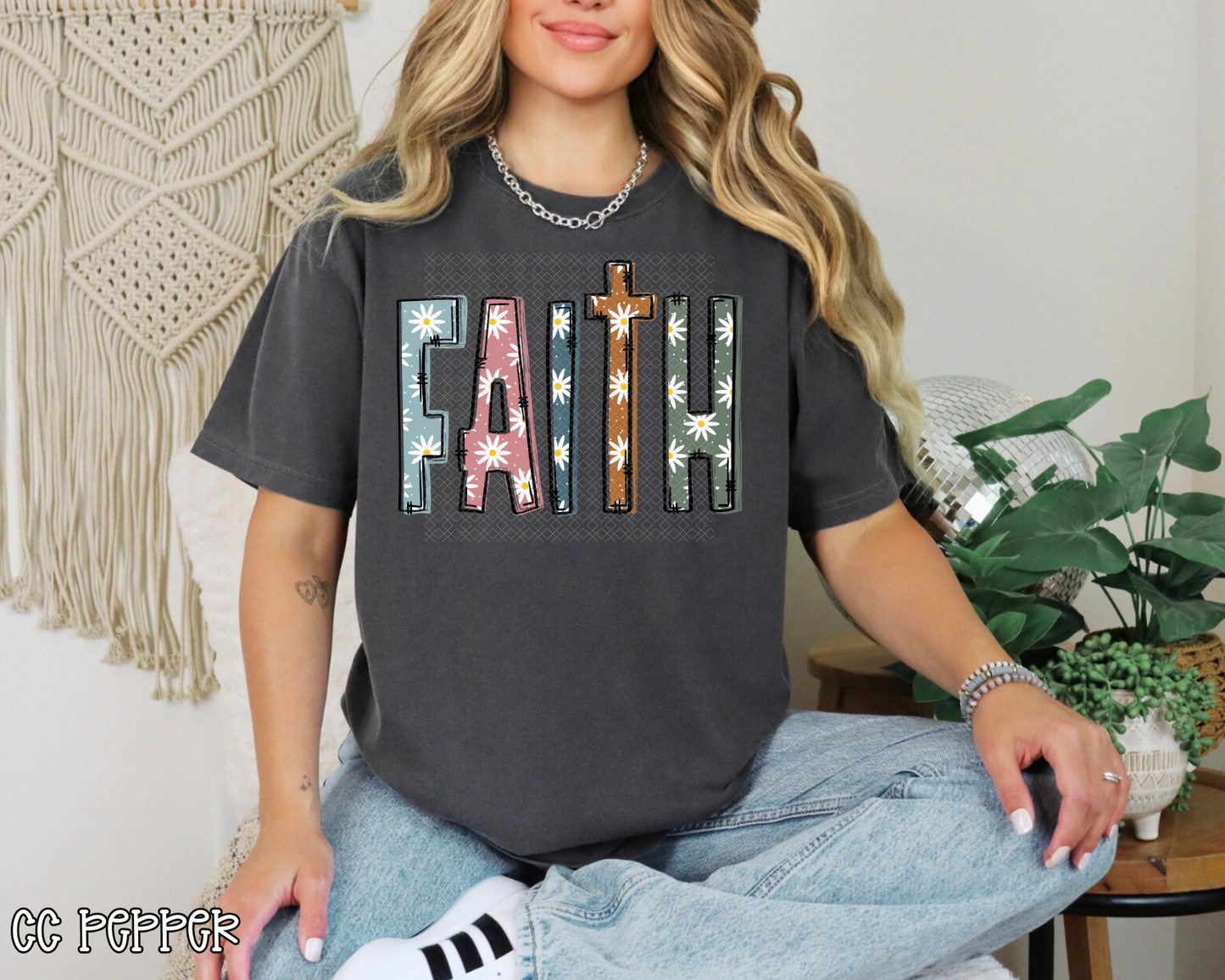 Faith Boho Daisy DTF TRANSFER