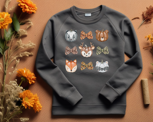 Fall Animals and Bows DTF TRANSFER