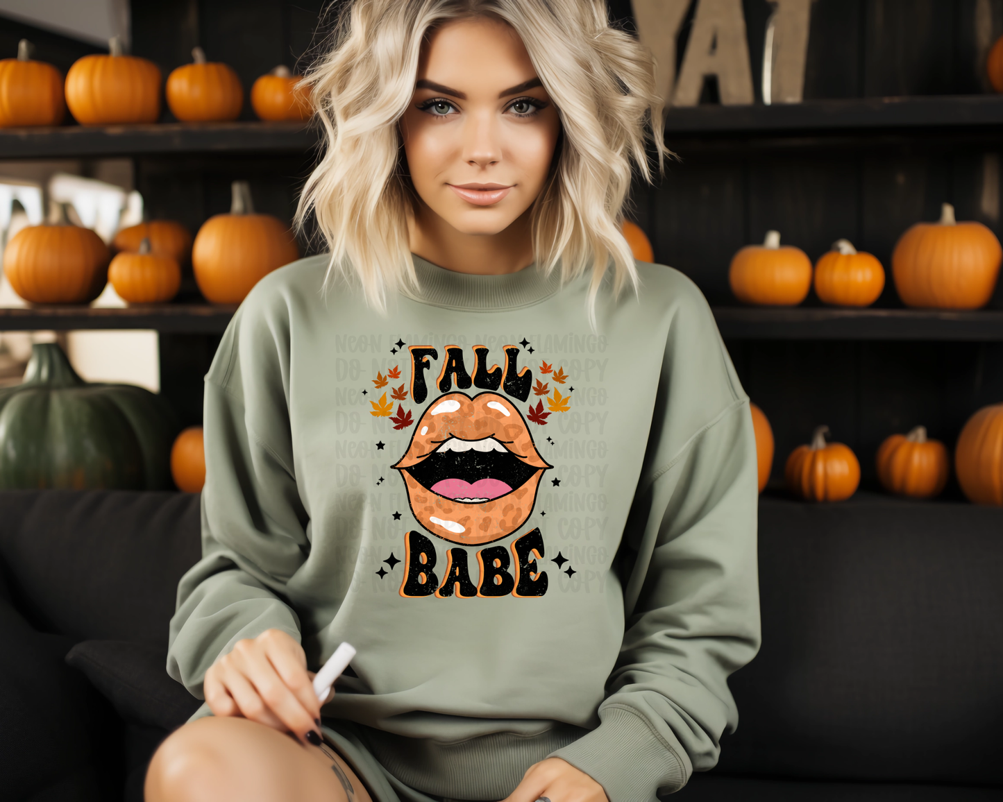 Fall Babe lips DTF TRANSFER