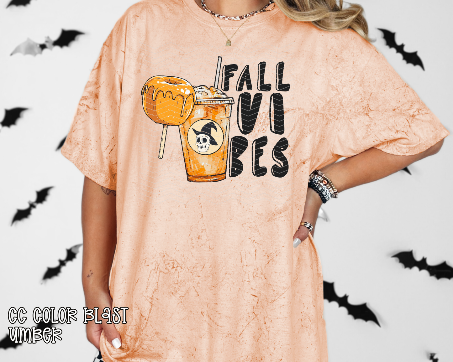 Fall Vibes Caramel Apple Coffee DTF TRANSFER