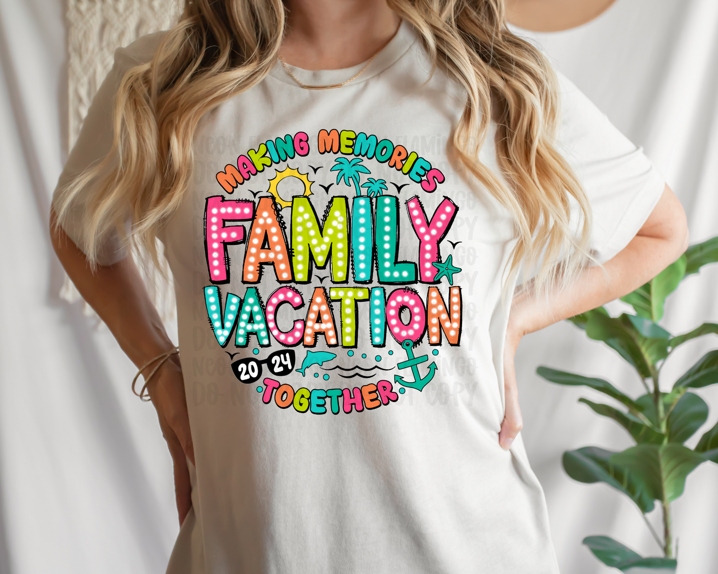 Family Vacation 2024 Dots DTF TRANSFER