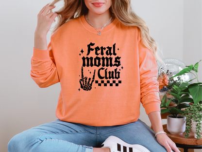 Feral Moms Club Black DTF TRANSFER