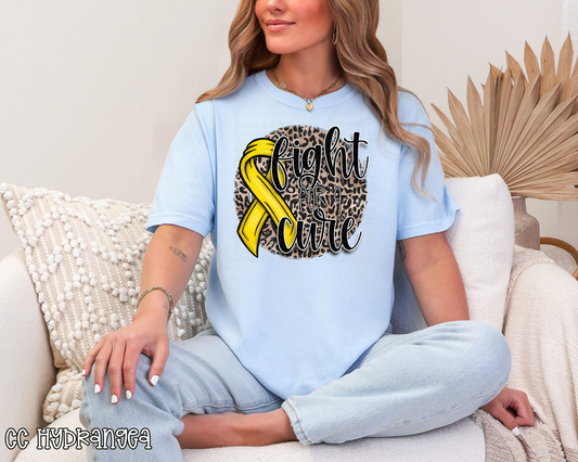 Fight For A Cure Leopard Yellow Ribbon