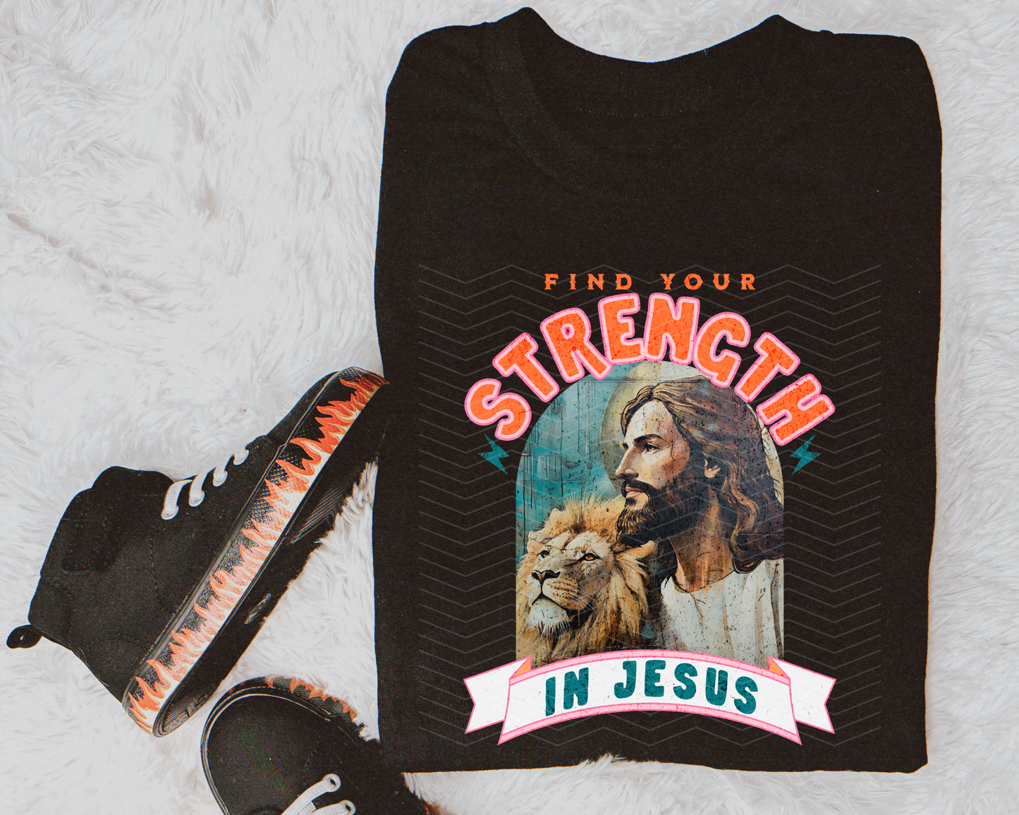 Find Your Strength In Jesus DTF TRANSFER