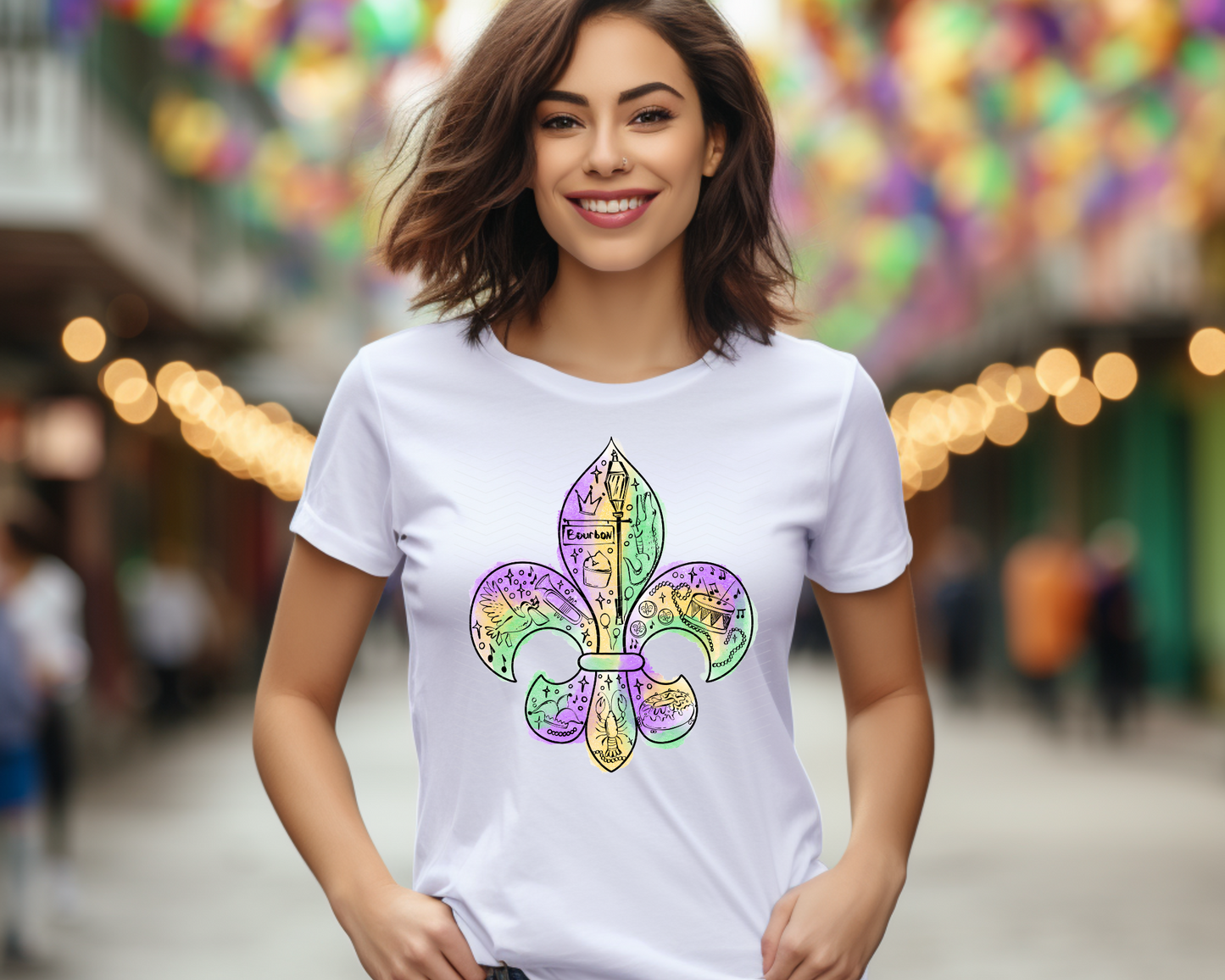 Fleur De Lis Outline DTF TRANSFER