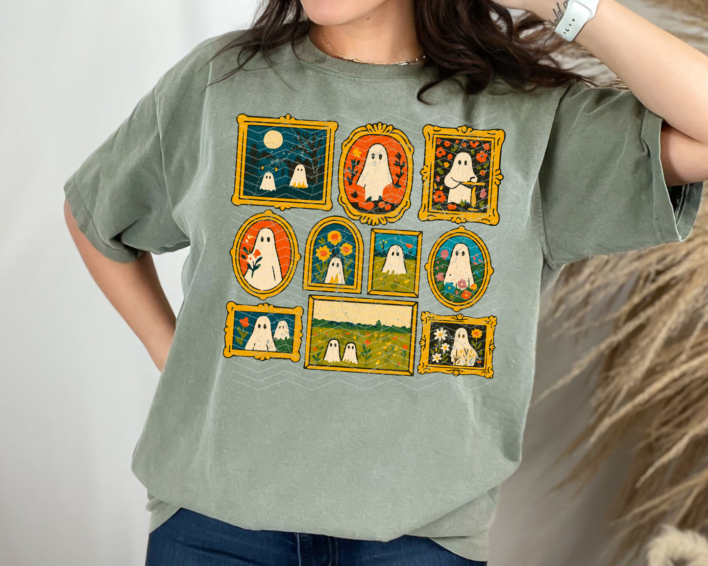 Floral Ghost Frames DTF TRANSFER