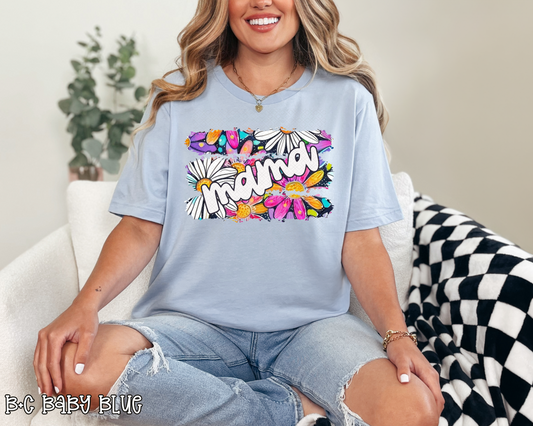 Floral Mama Pink Brushstroke DTF TRANSFER