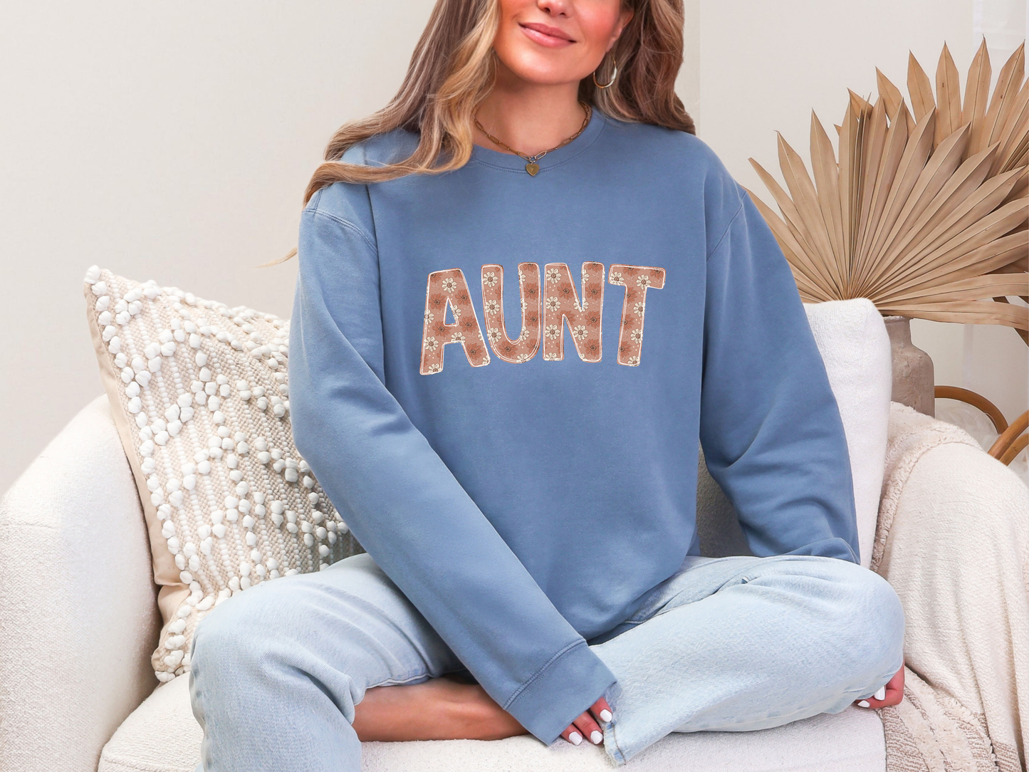 Floral Names AUNT Curved DTF TRANSFER
