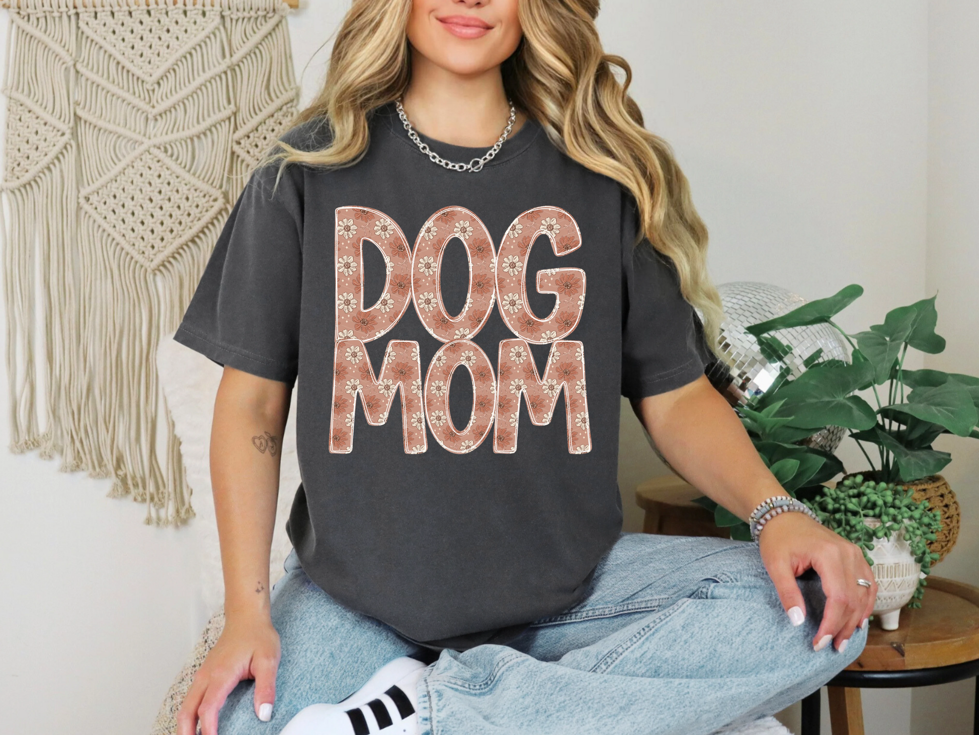 Floral Names DOG MOM DTF TRANSFER