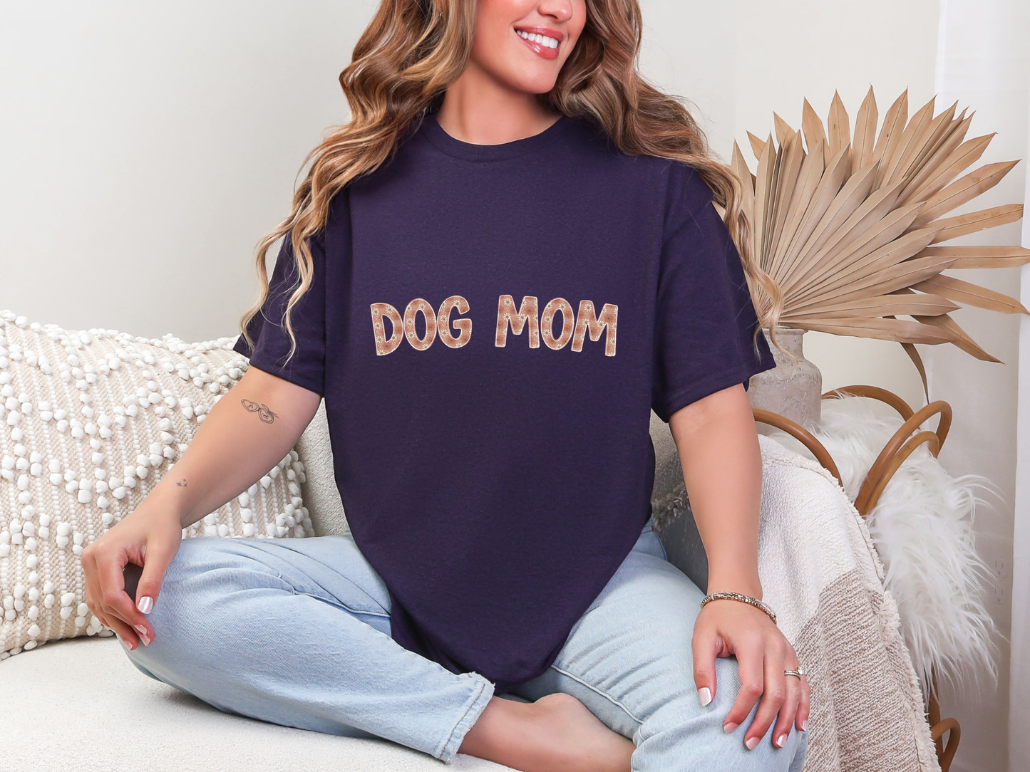 Floral Names DOG MOM Curved DTF TRANSFER