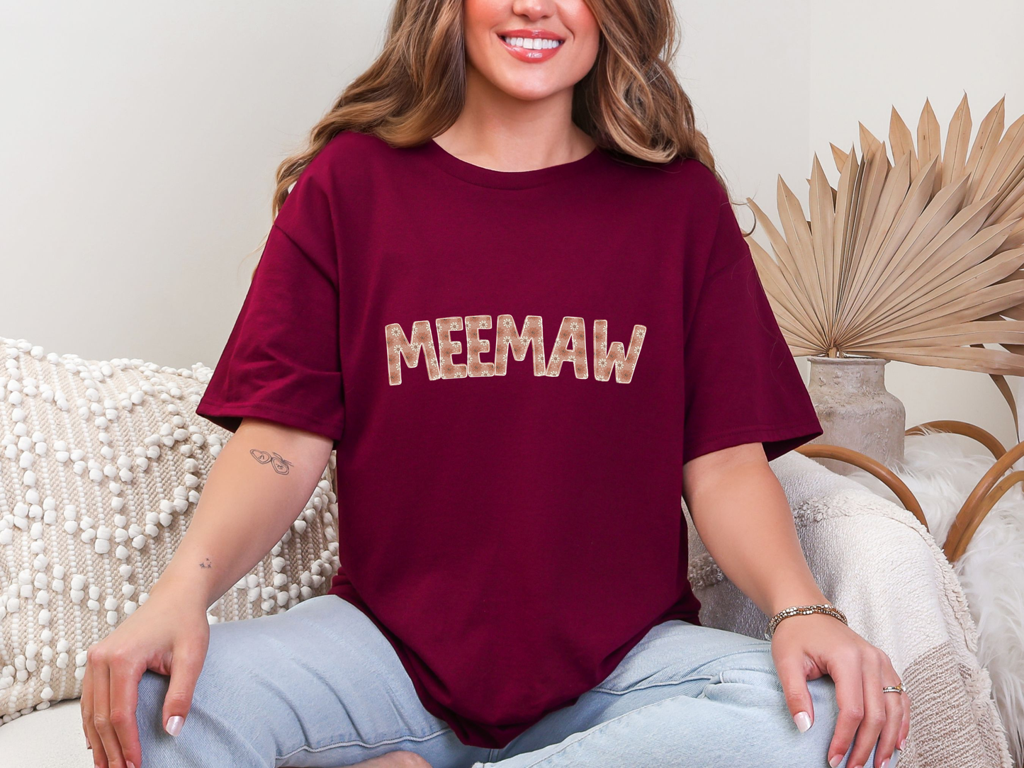 Floral Names MEEMAW Curved DTF TRANSFER