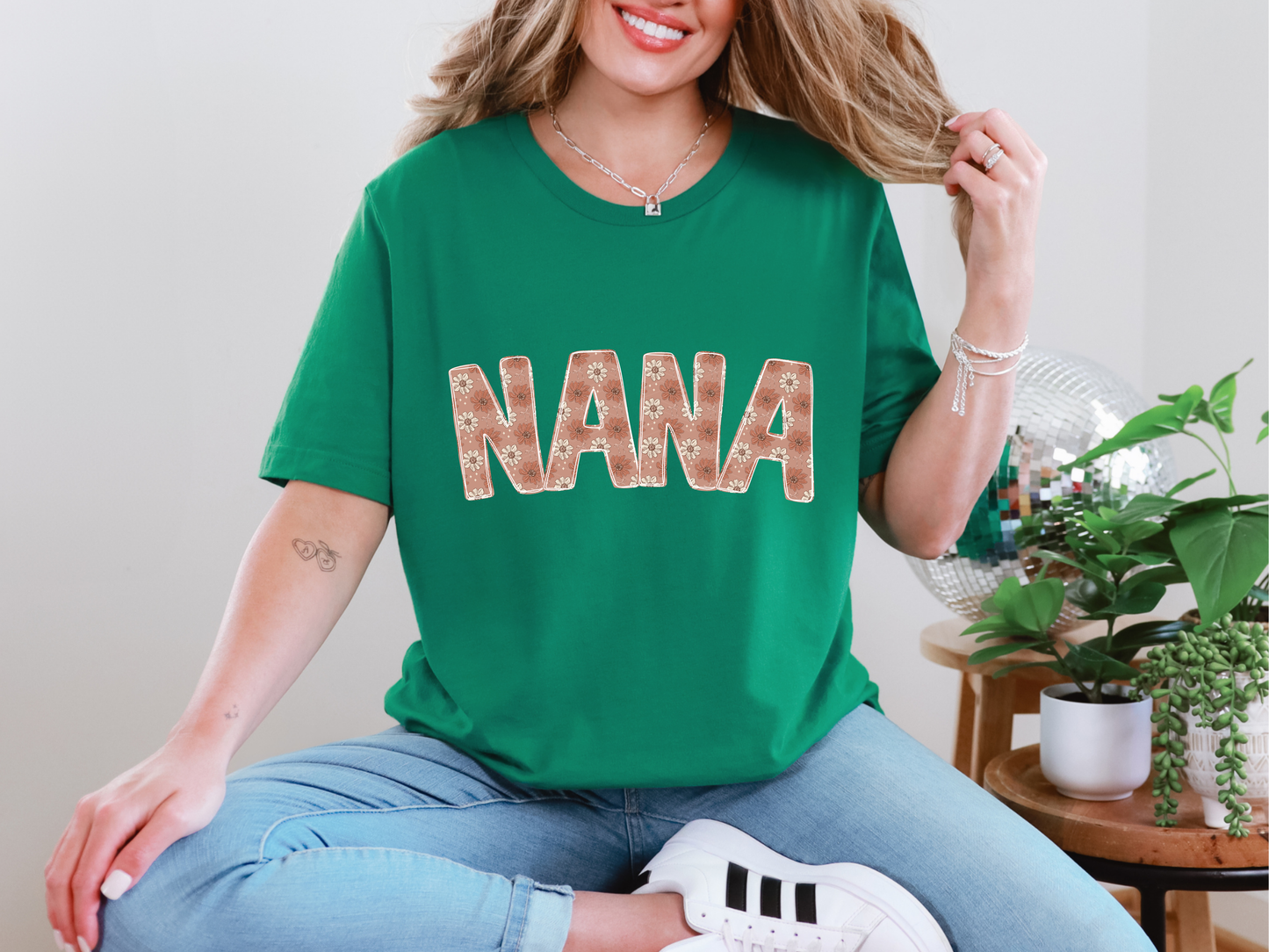 Floral Names NANA Curved DTF TRANSFER