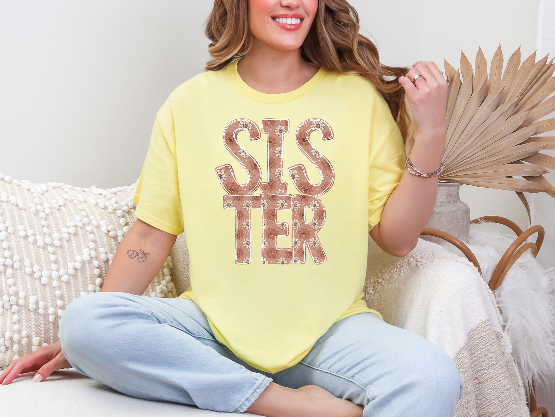 Floral Names SISTER DTF TRANSFER