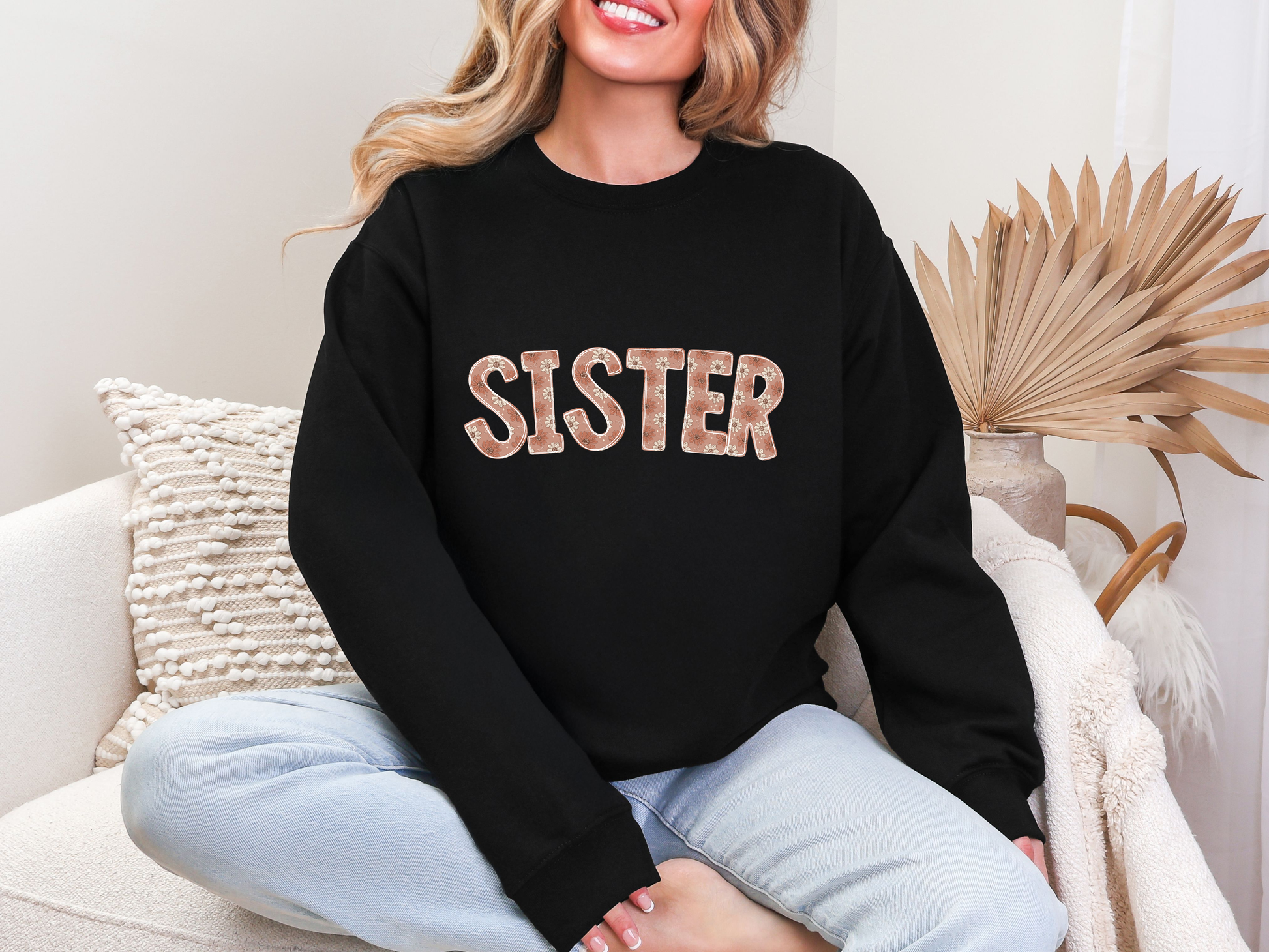 Floral Names SISTER Curved DTF TRANSFER