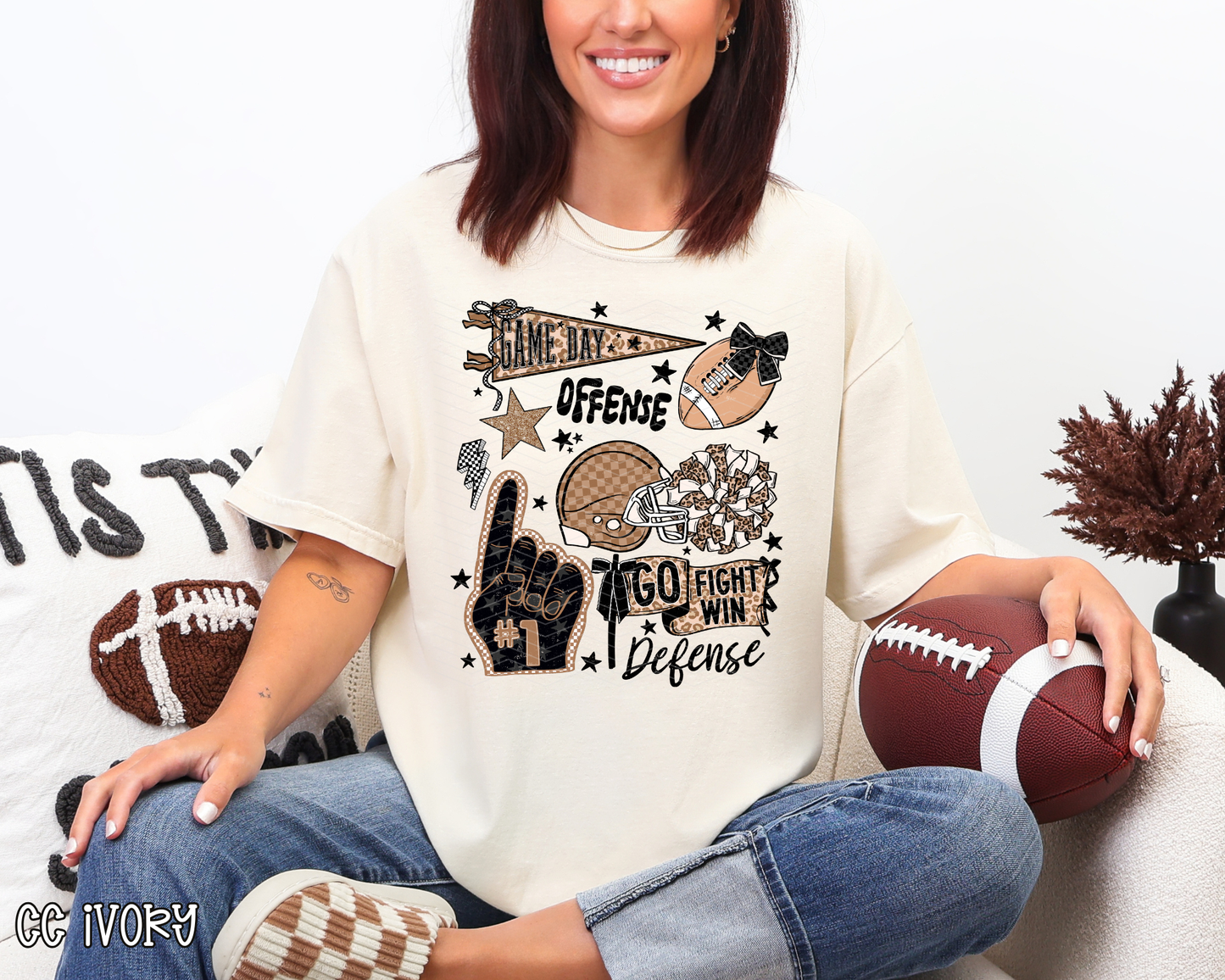 Football Doodles DTF TRANSFER