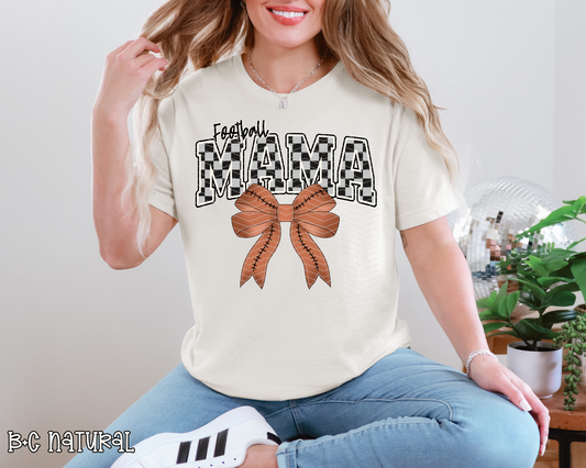 Football Mama Bow | 10 Colors | DTF TRANSFER