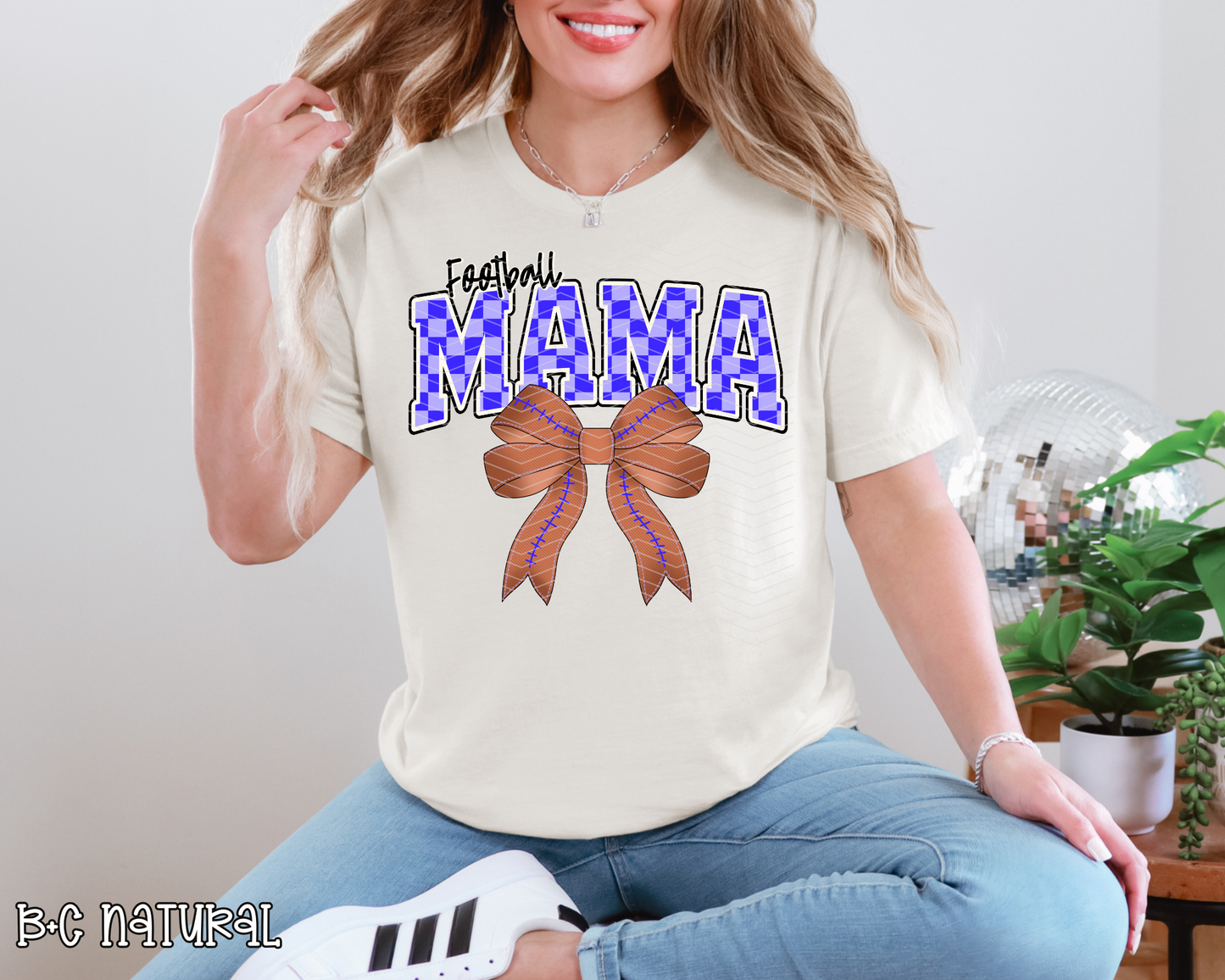 Football Mama Bow | 10 Colors | DTF TRANSFER