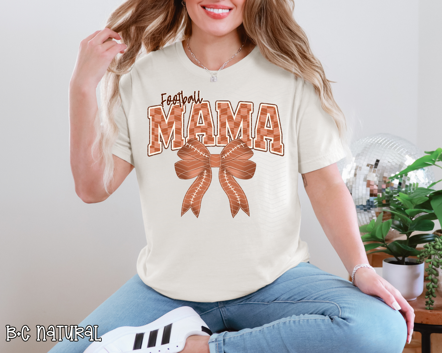 Football Mama Bow | 10 Colors | DTF TRANSFER