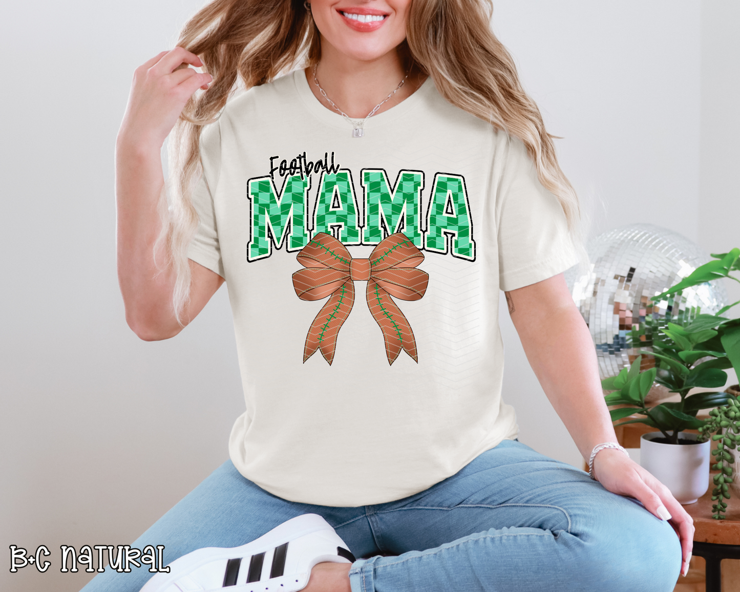 Football Mama Bow | 10 Colors | DTF TRANSFER
